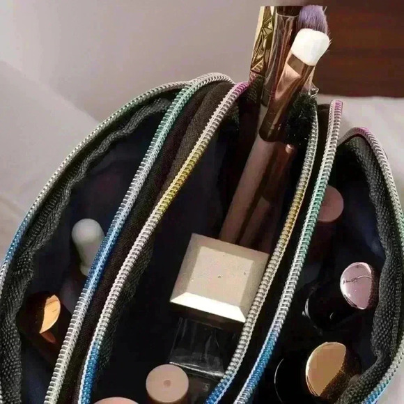 Flamingo Makeup Cosmetic Wristlet - Picture 3 of 6